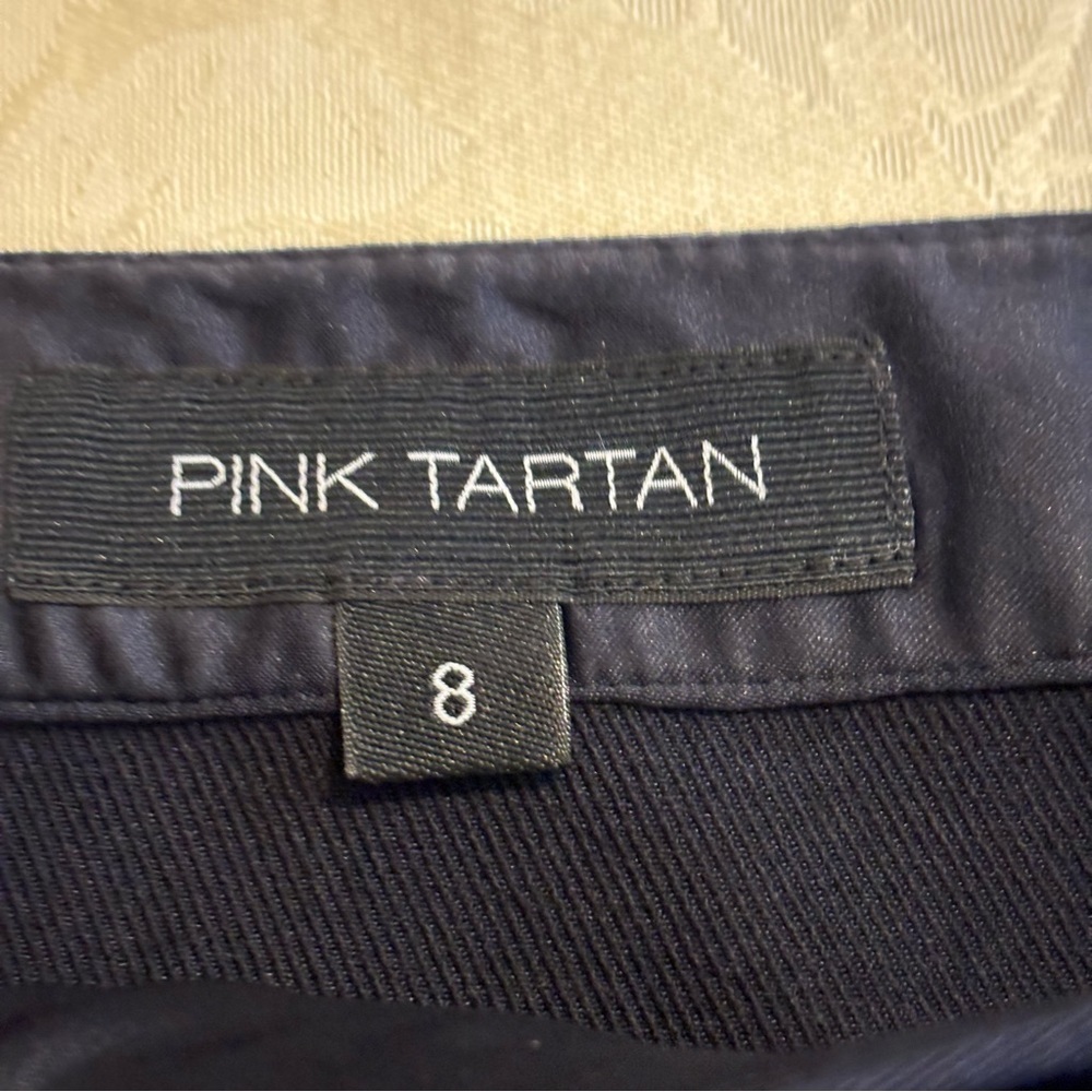 NWT Pink Tartan Navy Blue Skirt, Size 8 - Picture 8 of 11